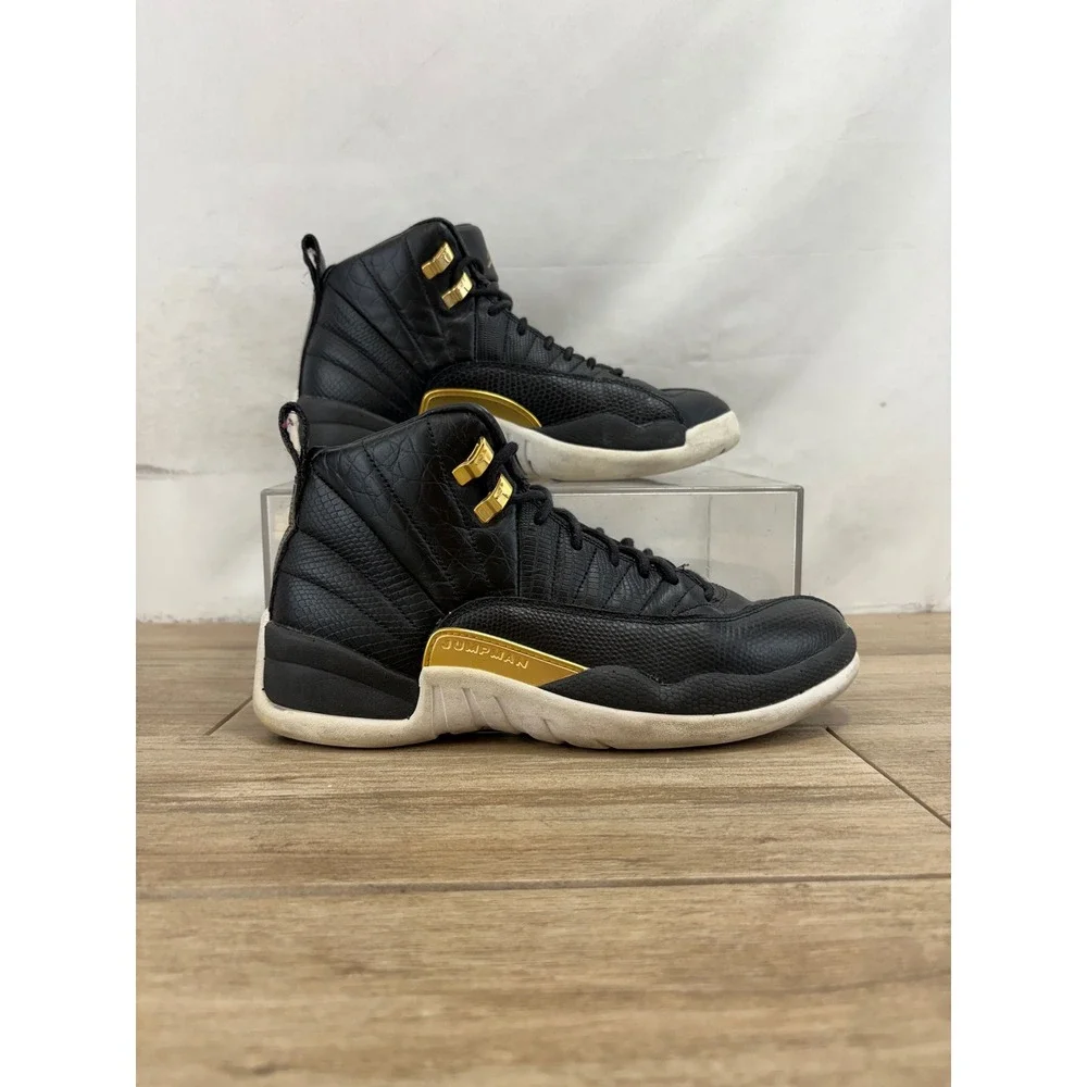 Jordan 12 Retro Royalty Taxi Black Gold White AO6068-007 Mens 9.5